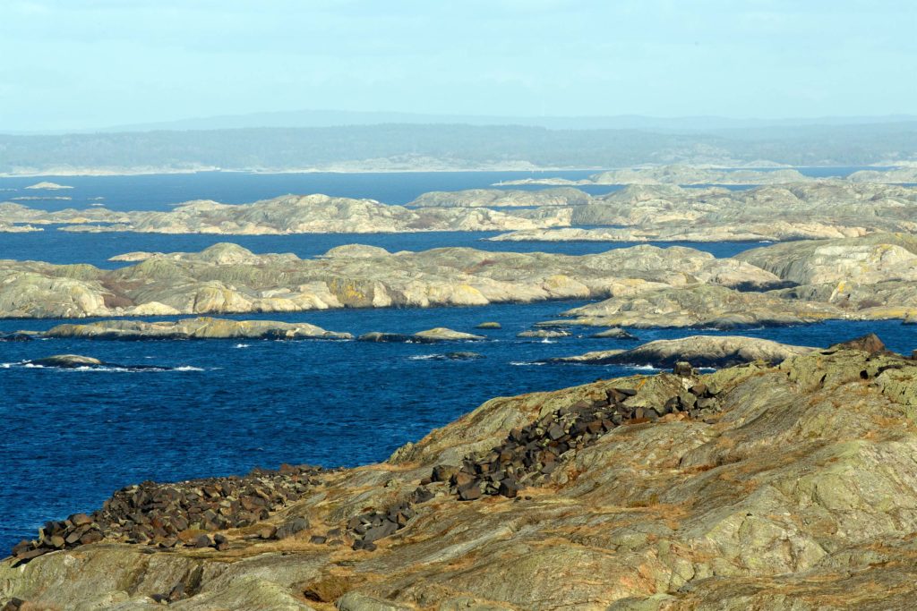 Îles Koster , Suède, faites de vieilles roches volcaniques